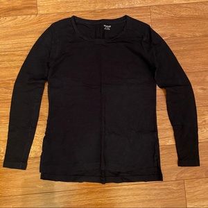 Madewell Whisper Cotton Long Sleeve in Black